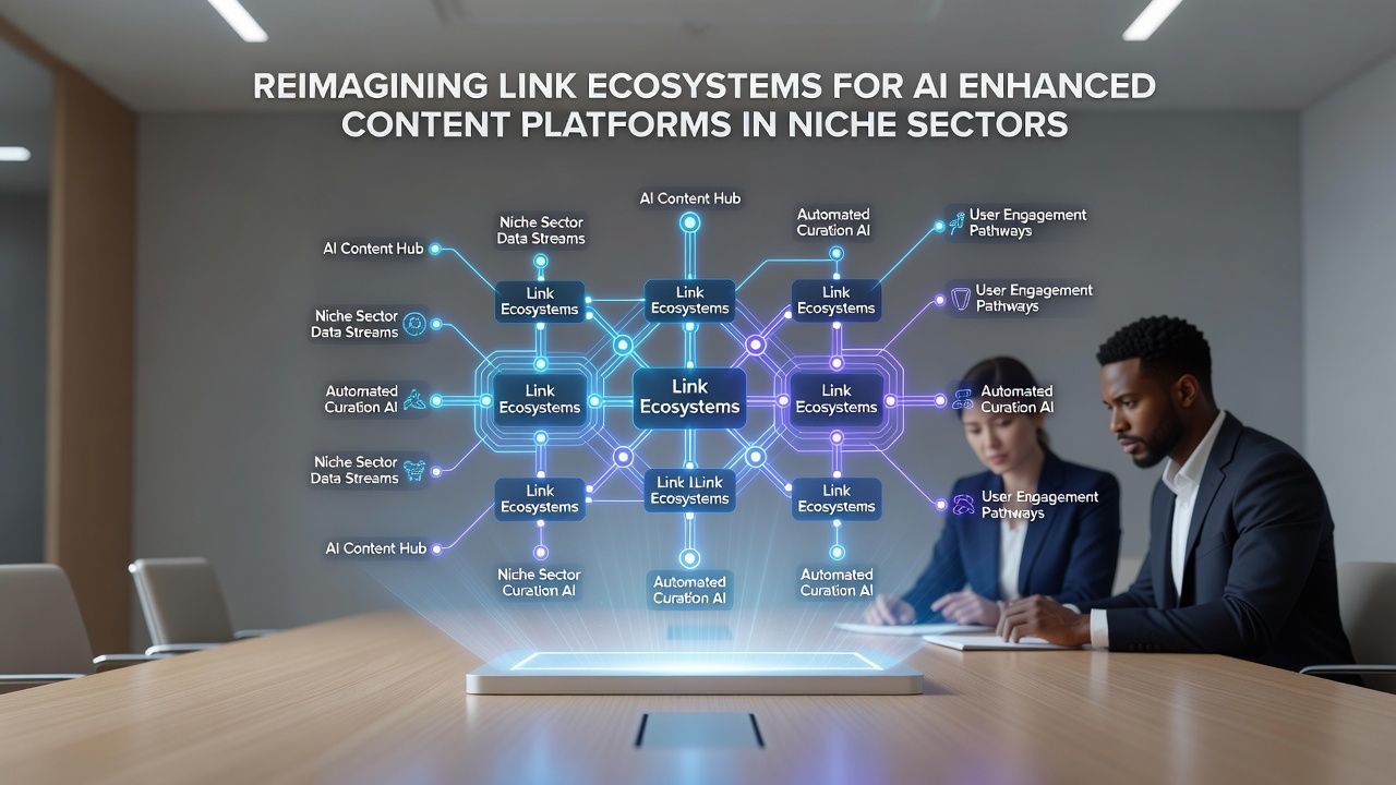 Detailed view of AI mapping link relationships within specialized industry content networks